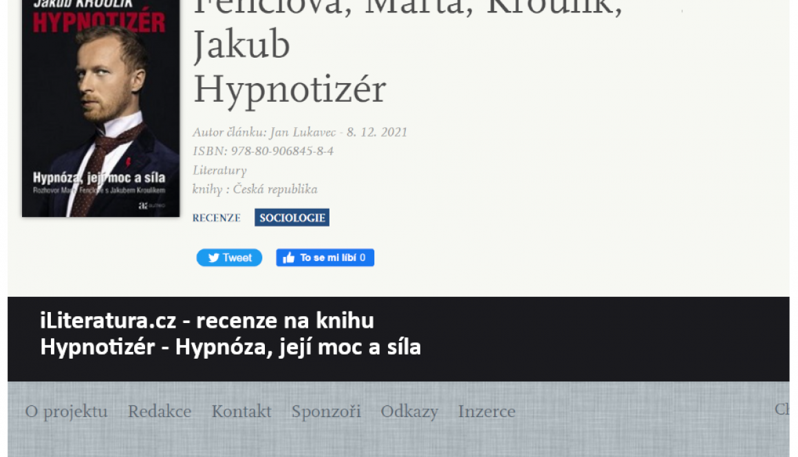 iLiteratura recenze knihy Hypnotizér - Hypnóza, její moc a síla